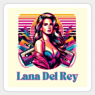 Lana Del Rey - Retro Sunset Serenade Magnet